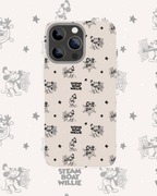 Whistle While You Scroll Phone Case – Vintage Cartoon Style black transparent