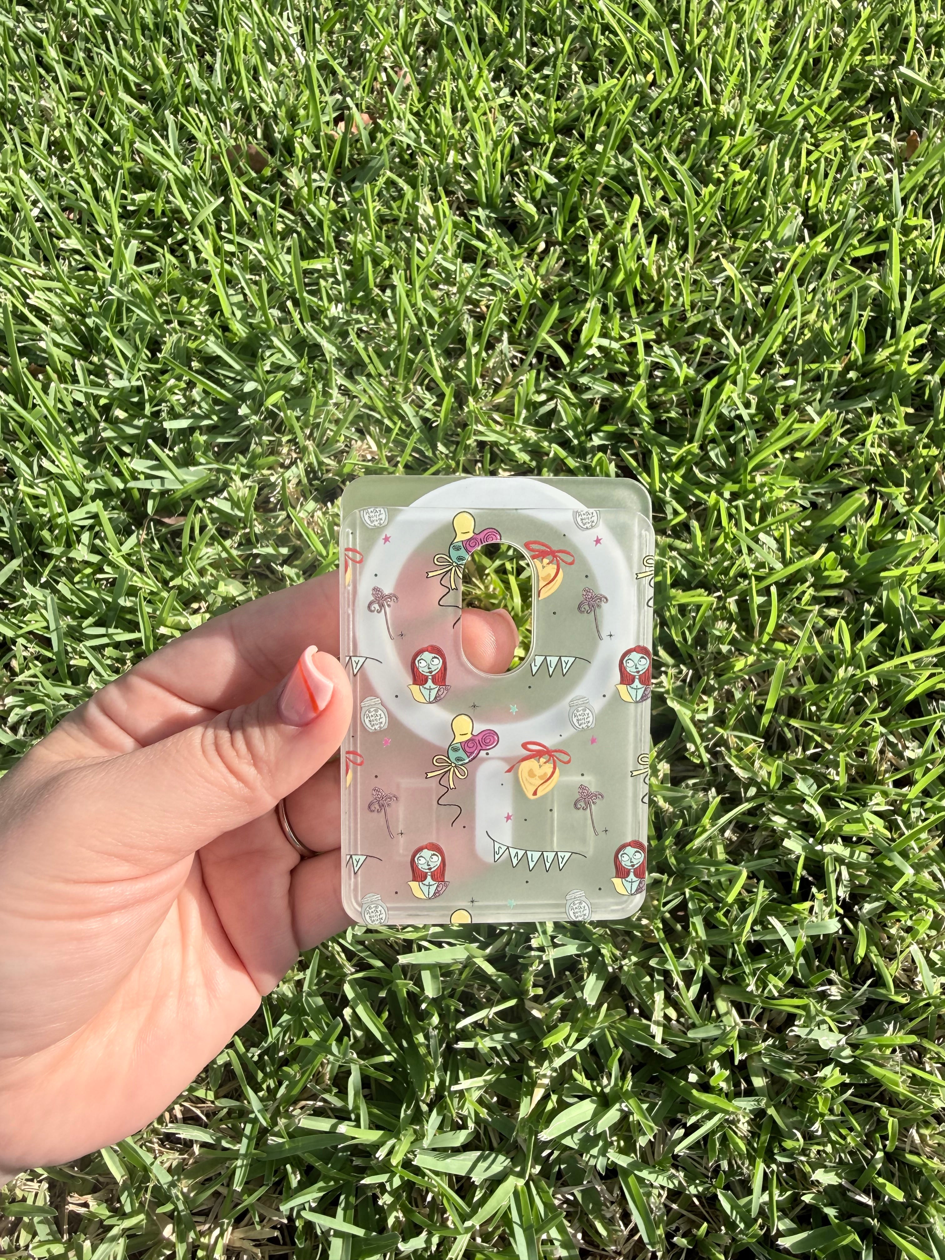 Stitched together MagSafe acrylic wallet