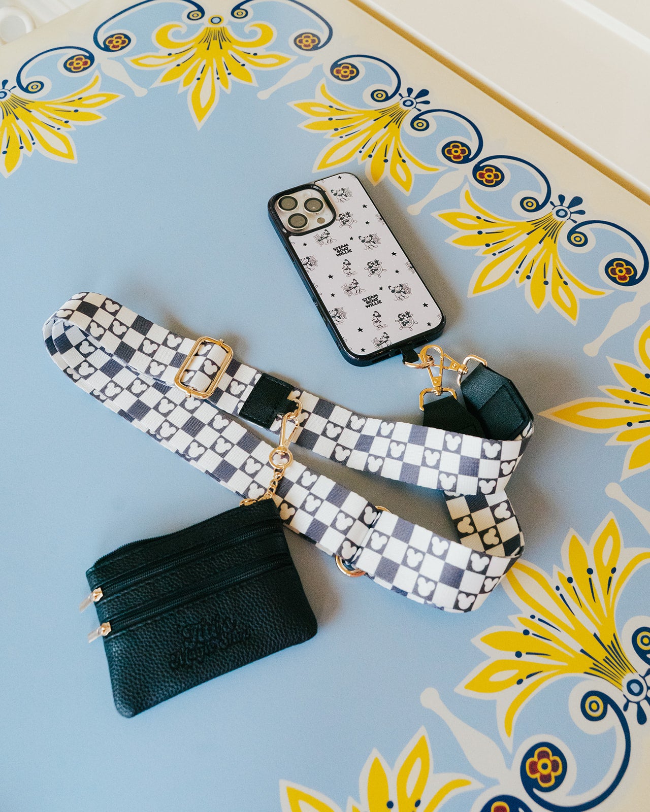Hands-Free Phone Strap Crossbody – Theme Park Essential with Wallet Pouch